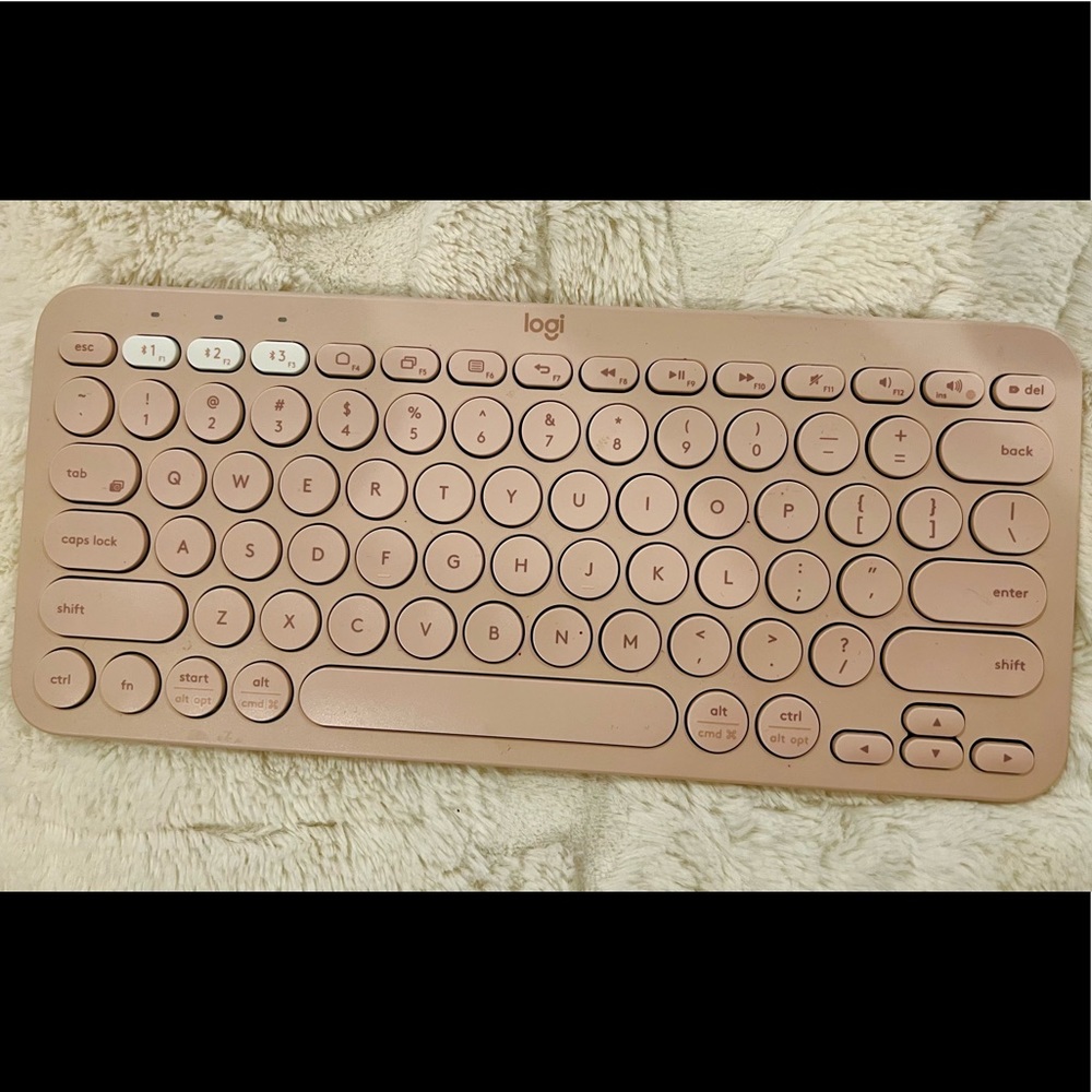 Logitech K380 TKL Wireless Bluetooth Keyboard Compact Slim Profile - Rose